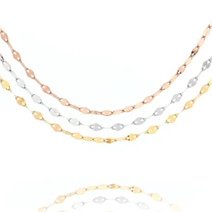 Fashion Necklace Collection 18k Gold Plated Chain Necklace for Women Stainless Steel Jewelry
