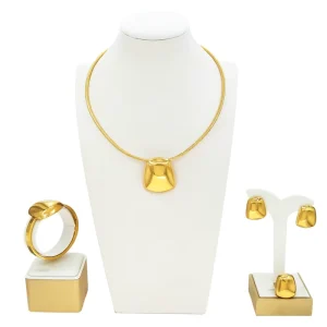 Fashion Necklace Dubai Gold Style High Quality Jewelry Set for Wedding Party African Women Accessories