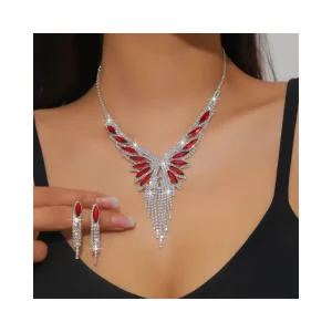 Fashion Necklace Earrings Jewelry Set Banquet Dress Set Chain Bridal Zirconia Wedding Jewelry