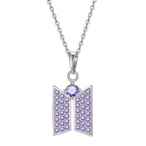 Fashion Necklace with Crystal tone Zircon Alloy Pendant Gift for Fans
