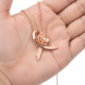 Fashion Necklaces Factory Custom Plating Rose Gold Silver Steel Flower Zircon Fine Jewelry Necklaces for Women Gift