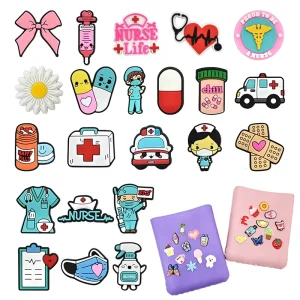 Fashion New Designer Nurse Bag Charms Custom High Quality Inserts Soft Bag Accessories for Beach Tote Bags Charms