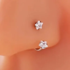 Fashion New Nose Rings Hand Flower Nose Rings for Women Stainless Steel Nose Stud Piercing Jewelry