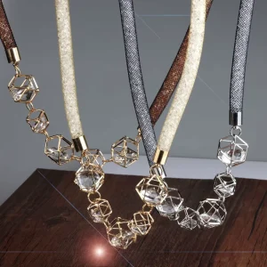 Fashion New Style Crystal Mesh Jewelry Necklace for Women