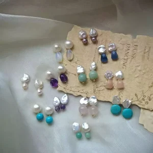 Fashion New Unique Trendy Pearl Gift Gold Plated New Beautiful Pearl Design Earrings Jewelry for Women