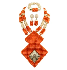 Fashion Nigerian Style African Jewelry Sets Women Wedding Accessories Costume