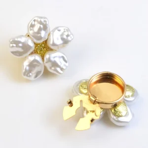 Fashion Pearl Button Cover Decorative Button for Shirt Sleeve Cufflinks Flower Collar Clips Decorative Elegant Accessories