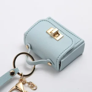 Fashion Pendant Accessories Leather Mini Bag Coin Purse Pendant Keychain Multifunctional Headphone Bag Accessory for Women Girls