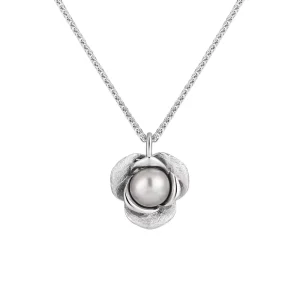 Fashion Pendant Fresh Water Pearl Necklaces 925 Sterling Silver Snake Bone Chain Necklace Rhodium Plated Necklaces for Women