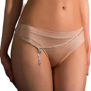 Fashion Personality Summer Beach Body Jewelry Rhinestone Snake Waist Belly Chain for Women
