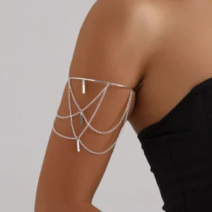 Fashion Personality Tassel Armband Arm Chain Body Chain Opening Arm Cuff Adjustable Arm Bracelet