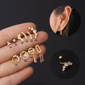 Fashion Piercing Jewelry Minimalist Heart Stainless Steel Body Piercing Jewelry