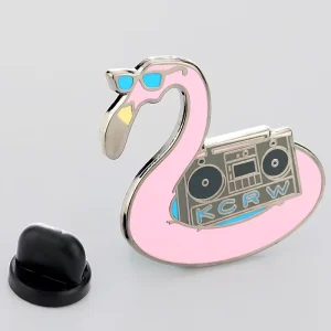 Fashion Pink Flamingo Lapel Pin Unique Brooch Customizable Brooch Anime Enamel Pins for Jackets Bags Decorate Birthday Gift