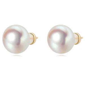 Fashion Platinum Plating Pink Pearl Stud Earrings Women’s Jewelry