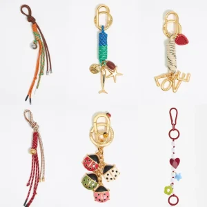 Fashion Popular Bag Chain DIY Pendant Rope Keychain Accessories Love Charms for Women Girl Bag