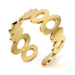 Fashion Popular Geometric Hollow Rings for Women and Men Simple Trendy Fashion Rings Jewelry