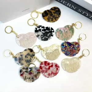 Fashion Portable Heart shaped Keychain Acetate Bag Accessories Promotion Gift with Best Service and Low Price