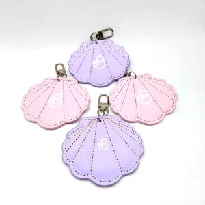 Fashion Pu Leather Soft Fabric Sea Shells Tassel Keychain Conch Pearl Shell Key Chain Bag Charms Decor Fine Pendants