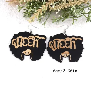 Fashion Queen Afro Black Women Earrings for Girl