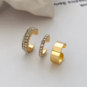 Fashion Rhinestone Ear Cuffs Without Piercing Ear Clip Earrings Non Piercing Cartilage Earrings for Women Jewelry Gifts