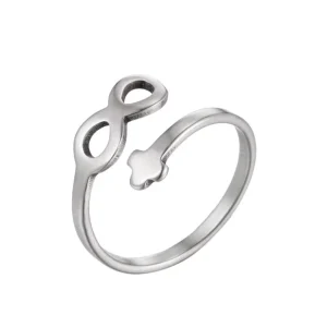 Fashion Ring Jewelry Inspiration Jewelry for Women Stainless Steel Hollow Infinite Rings Spiral Wrap Twist Adjustable Ring