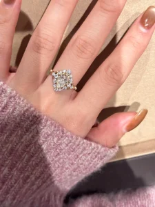 Fashion Rings 18K 14K 10K Yellow Gold Lab Grown Diamonds Pear Cut Engagement Ring for Women