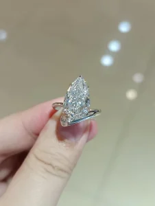 Fashion Rings for Women Fine Rings 10K 14K 18K Gold Rings Pear Cut Lab Grown Diamond Surprise Engagement Ring