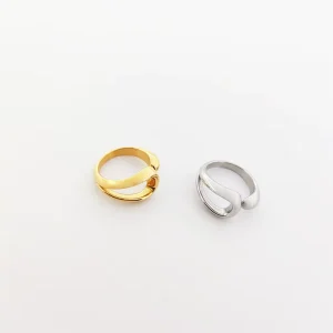 Fashion Rings for Women Trendy Jewelry Chunky Stainless Steel Ring Anillos De Joyeria De Moda Gold Chunky Ring