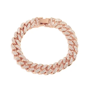 Fashion Rose Gold Alloy Bracelet Fashion Charm Zinc Rhinestone Bracelet Chains