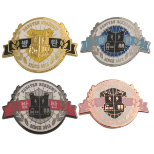 Fashion School Education Brooch Lapel Pins Customized Logo Hard Enamel Pin With Print