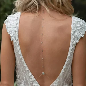 Fashion Sexy Romantic Diamond Pendant Body Chain Women’s Beach Party Jewelry Back Chain