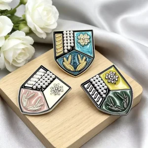 Fashion Shield Brooch for Men Creative Minimalist Corsage Clothing Accessory