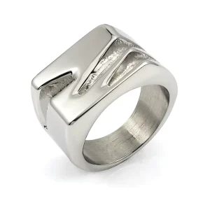 Fashion Shiny Finish Rings for Women Men Silver Color 316L Stainless Steel Plane Ring Jewelry