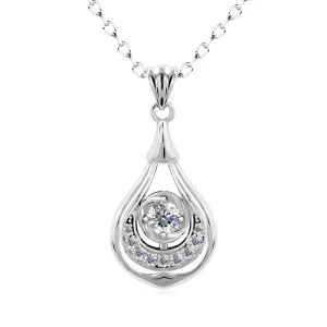 Fashion Silver 925 High Quality Women Accessory 18k Gold Plated Jewelry Moissanite Pendant for Gift or Anniversary