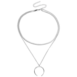 Fashion Simple Layered Wearing Minimalistic Necklaces for Girls Insta Style Glamorous Jewelry for Women Ladies Accessories