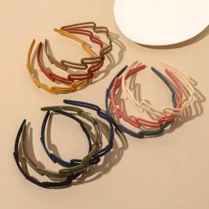 Fashion Solid Colors Personality Design Hair Bands Plastic Hair Accessories for Women