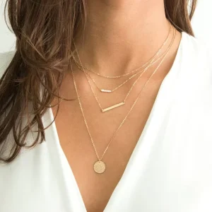 Fashion Stainless Steel Crystal Necklace Freshwater Pearl Beaded Choker Jewelry Necklaces Women’s Gift