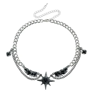 Fashion Star Demon Angel Link Necklaces for Girls LOW MOQ Stylish Gothic Jewelry for Women Ladies Accessories Supplier