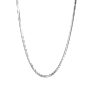 Fashion Sterling Silver 925 Thin 1mm 1.5mm 2mm 2.5mm Ot Clasp Snake Bone Chain Necklace for Women and Men