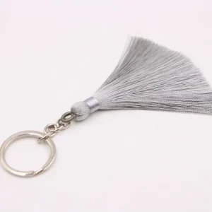 Fashion Tassel Key Chain Women Cute Tassel KeyChain Bag Accessory Silk Tassels Car Key Ring Fringe Jewelry Keychain