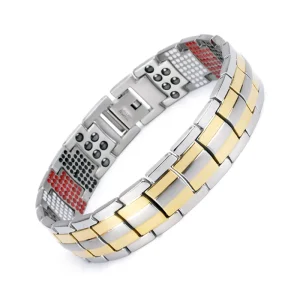 Fashion Titanium Bio Magnetic Male Bracelets Fashionable Black and Blue Health Benefit Bangles