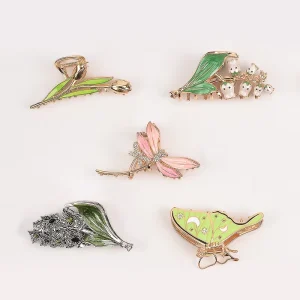 Fashion Trend 6.5CM Metal Women Butterfly Hair Clip Head Clips Hair Jewelry Accessories for Girls