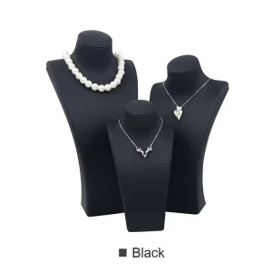 Fashion Trend PU Leather Necklace Bust Display Stand Neck Shaped Jewelry Chain Storage Stand Mannequin Display Stand