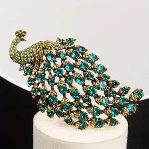 Fashion Trends Personality Creativity Rhinestones Peacock Brooches Ladies’ Novelty Brooch