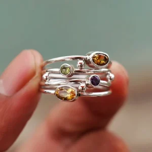 Fashion Trendy Bohemian Ethnic Style Multi Layers Crystal Cubic Zirconia Rings Fashion Party Jewelry Rings for Women