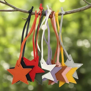 Fashion Trendy Cute Star Shaped PU Leather Luggage Tag Women’s Handbag Pendants Charms Accessories Wedding Gift