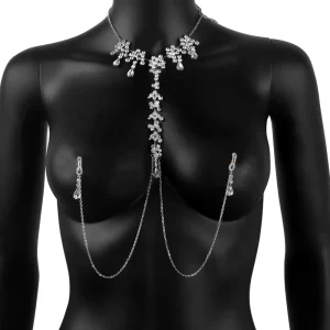 Fashion Trendy Gold Plated Alloy Water Drop Milk Chain Body Jewelry for Women