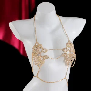 Fashion Trendy Wedding Engagement Luxury Alloy Body Hot Girl Evening Party Club Crystal Tassels Shiny Gold Sexy Anklets Gift