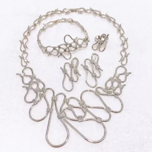 Fashion Unique Copper Alloy Gold Plated Popular Wedding Party Gift Birthday Daily Factory Anniversary Engagement Jewelry Set