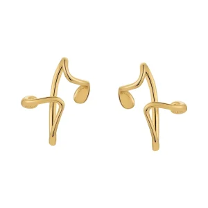 Fashion Waterproof 18K Gold Plated Brass Jewelry New in Geometric WaterDrop Ear Clip for Women Gift Earrings E221476